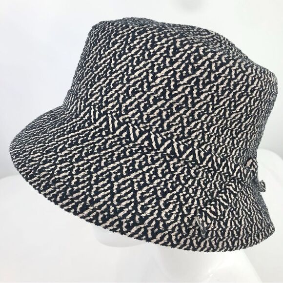 Black Tan Soft Woven Marled Tweed Fall Winter Hat - Picture 4 of 11